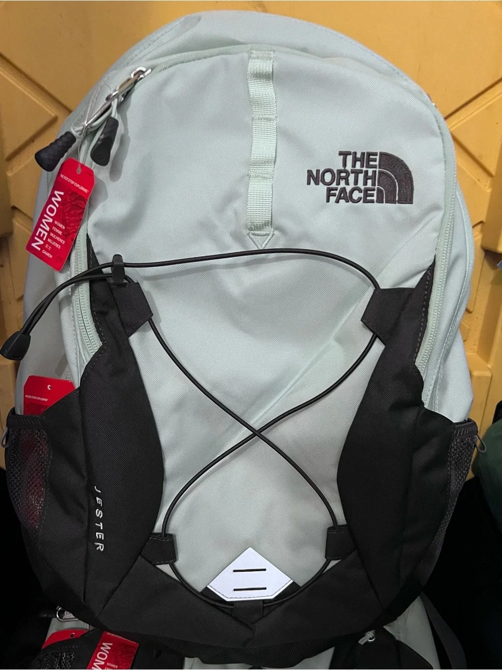 NWT The North Face Jester Women's Backpack in Light Mint and Black